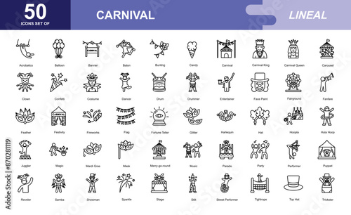 Carnival icon set
