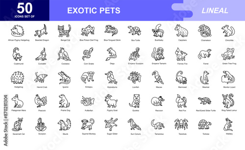 Pets icon set