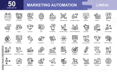 Marketing Automation icon set