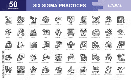 Six Sigma icon set