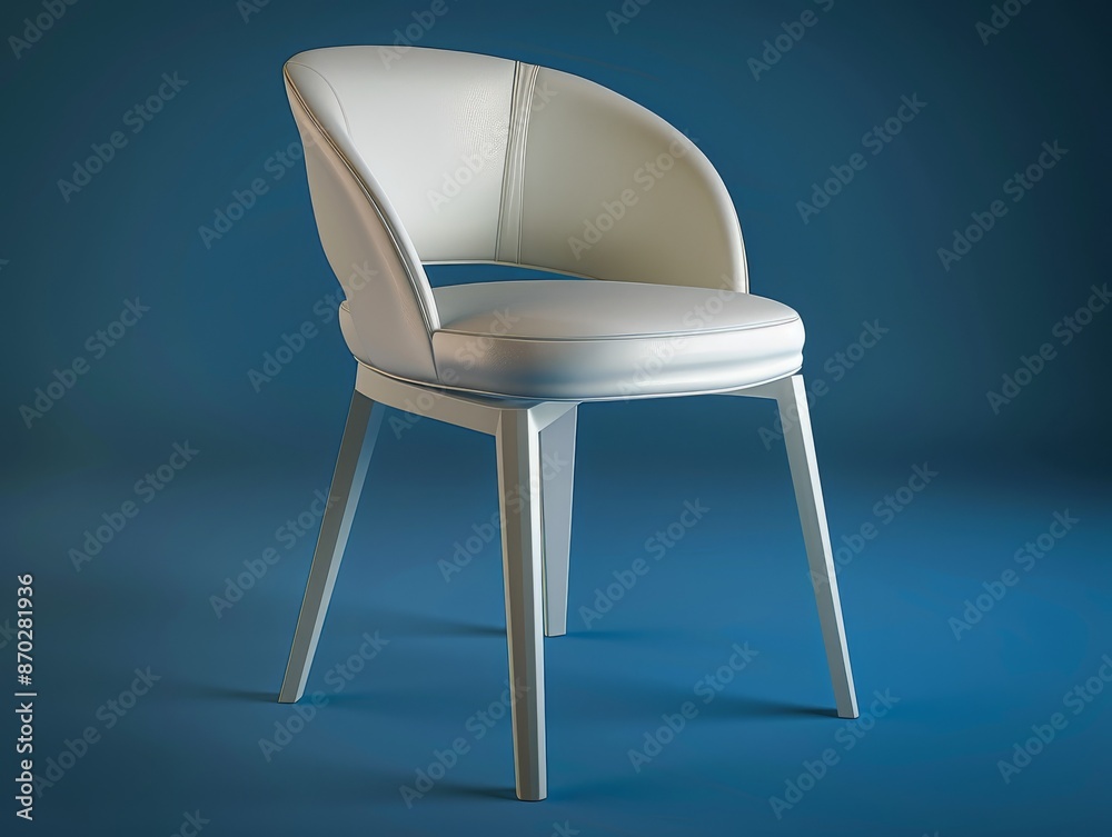 White chair, isolated on a plain background. White chair, isolated on a plain background.