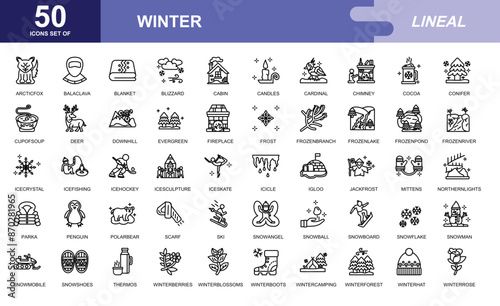winter icon set