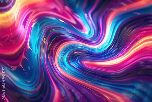 Psychedelische Wirbel aus bunten Neonfarben photo