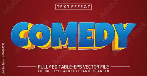 Comedy font Text effect editable