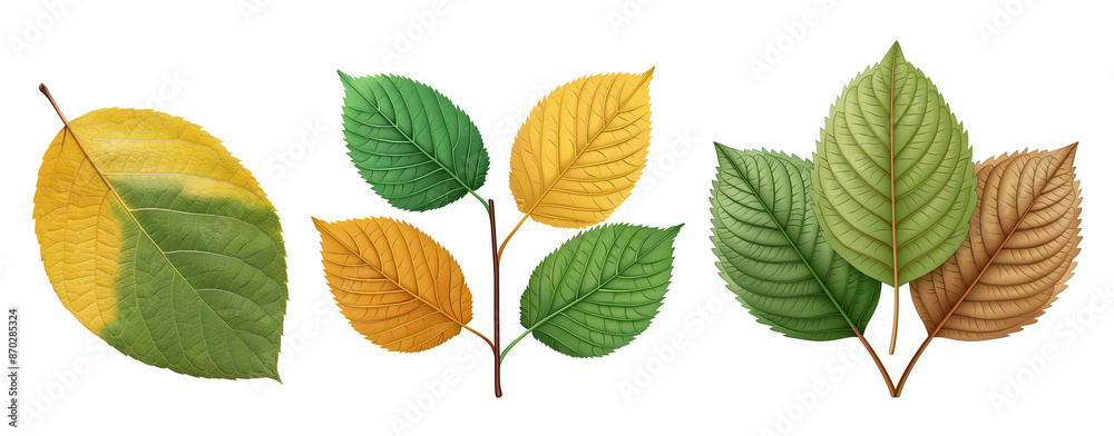 Obraz premium Autumn Leaves Isolated Background