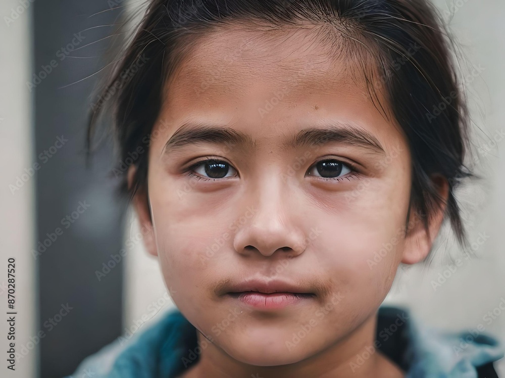 Headshot Portrait of Cute Asian Girl Looking at Camera Wearing a Coat Headshot Portrait of Cute Asian Girl Looking at Camera Wearing a Coat