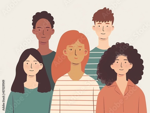 Diversity and Inclusion Concept - Group of Diverse People Illustration