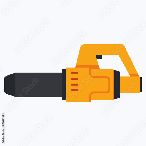 Electric leaf blower vector cartoon illustration isolated on a white background.