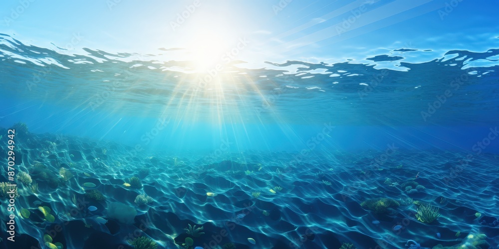 Obraz premium Sunlight Underwater Scene