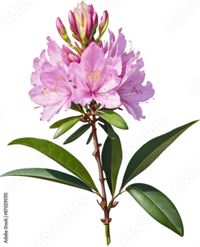 Vibrant rhododendron blossoms in digital clipart form.  photo