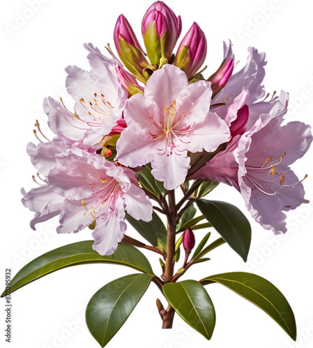 Vibrant rhododendron blossoms in digital clipart form.  photo