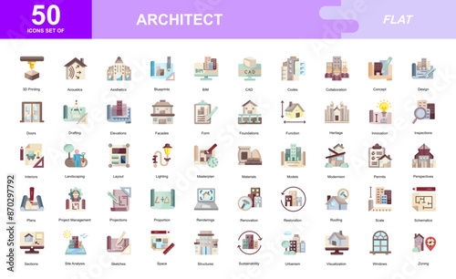 Architect icon set
