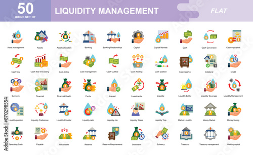 Liquidity Management icon set