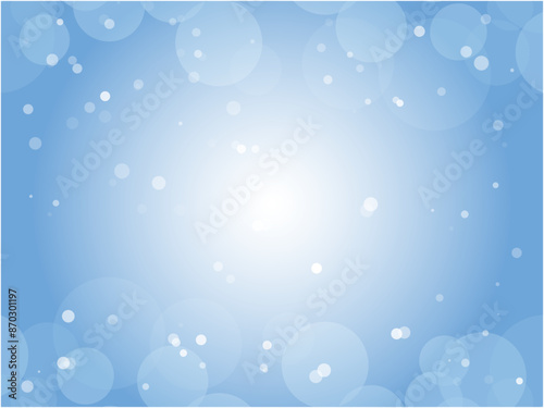 ドリーミーな水玉模様の青色アブストラクト背景