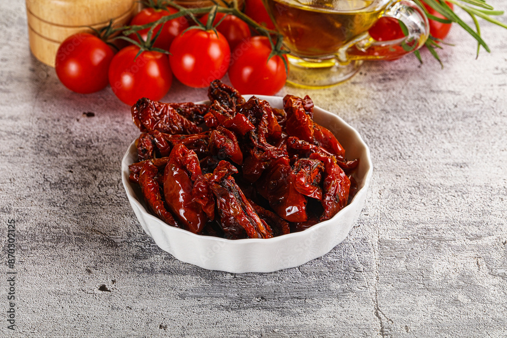 Homemade dry tomatoes with oil Homemade dry tomatoes with oil