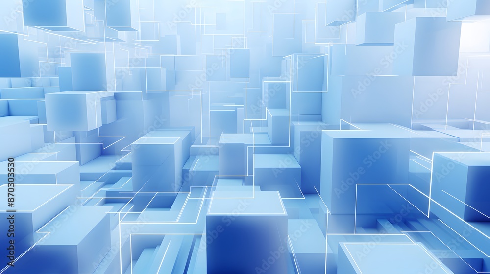 3d rendering of white and blue abstract geometric background. Scene for advertising, technology, showcase, banner, game, sport, cosmetic, business, metaverse. Sci-Fi Illustration. Product display 3d rendering of white and blue abstract geometric background. Scene for advertising, technology, showcase, banner, game, sport, cosmetic, business, metaverse. Sci-Fi Illustration. Product display