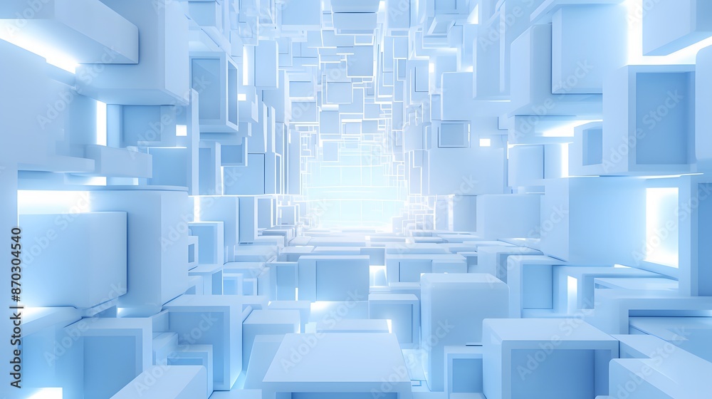 3d rendering of white and blue abstract geometric background. Scene for advertising, technology, showcase, banner, game, sport, cosmetic, business, metaverse. Sci-Fi Illustration. Product display 3d rendering of white and blue abstract geometric background. Scene for advertising, technology, showcase, banner, game, sport, cosmetic, business, metaverse. Sci-Fi Illustration. Product display
