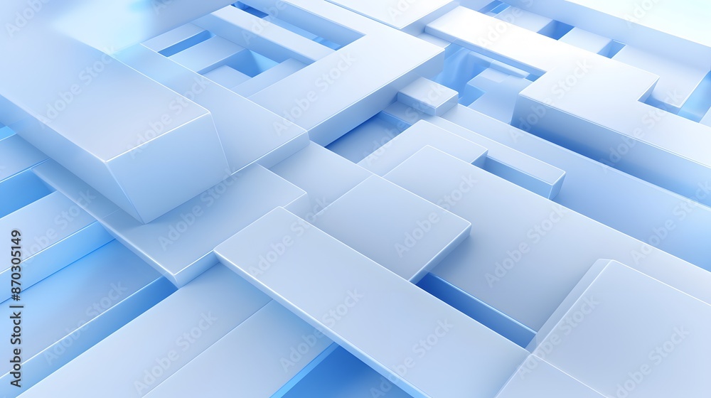 3d rendering of white and blue abstract geometric background. Scene for advertising, technology, showcase, banner, game, sport, cosmetic, business, metaverse. Sci-Fi Illustration. Product display 3d rendering of white and blue abstract geometric background. Scene for advertising, technology, showcase, banner, game, sport, cosmetic, business, metaverse. Sci-Fi Illustration. Product display