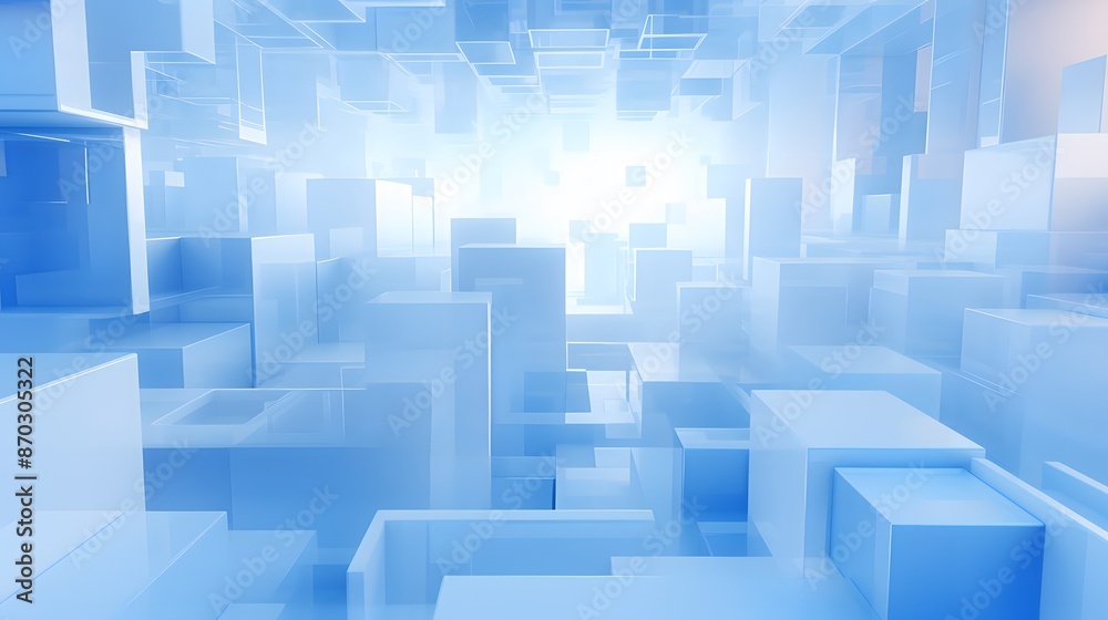 3d rendering of white and blue abstract geometric background. Scene for advertising, technology, showcase, banner, game, sport, cosmetic, business, metaverse. Sci-Fi Illustration. Product display 3d rendering of white and blue abstract geometric background. Scene for advertising, technology, showcase, banner, game, sport, cosmetic, business, metaverse. Sci-Fi Illustration. Product display