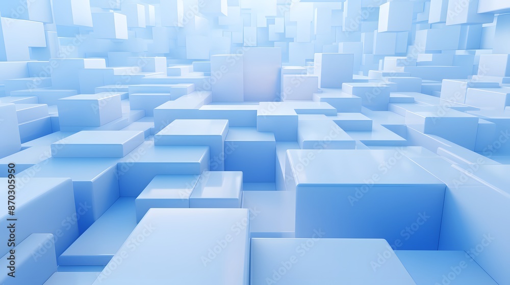 3d rendering of white and blue abstract geometric background. Scene for advertising, technology, showcase, banner, game, sport, cosmetic, business, metaverse. Sci-Fi Illustration. Product display 3d rendering of white and blue abstract geometric background. Scene for advertising, technology, showcase, banner, game, sport, cosmetic, business, metaverse. Sci-Fi Illustration. Product display