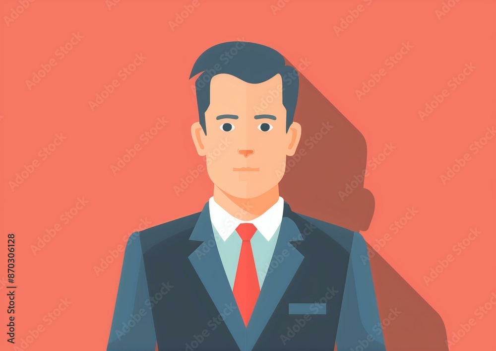 Professional Businessman Avatar Illustration in Flat Design Professional Businessman Avatar Illustration in Flat Design
