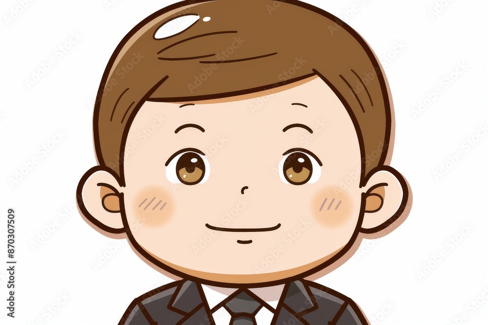 Friendly cartoon boy with a welcoming smile perfect for childrens book illustrations and educational materials Friendly cartoon boy with a welcoming smile perfect for childrens book illustrations and educational materials