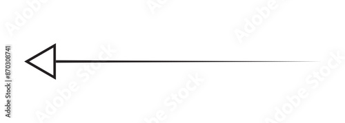 Straight long right vector arrow icon