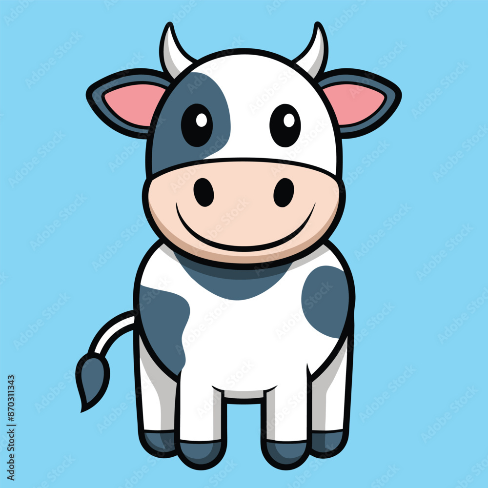 Cute Cow Cartoon Vector Icon Illustration. Cute Cow Cartoon Vector Icon Illustration.