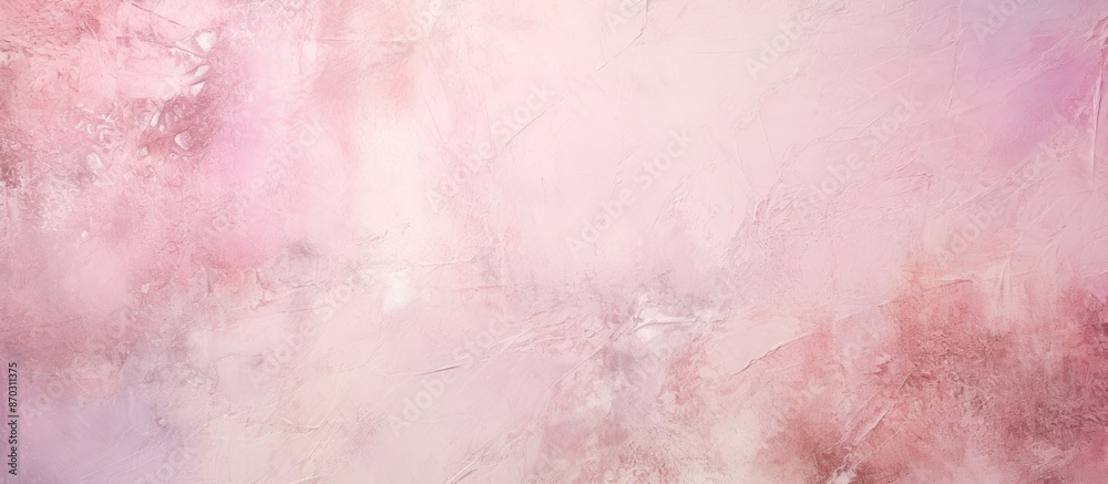 Fototapeta premium Aged light pink stucco wall texture with an abstract painted surface offers a pastel background, ideal for designs with copy space image.