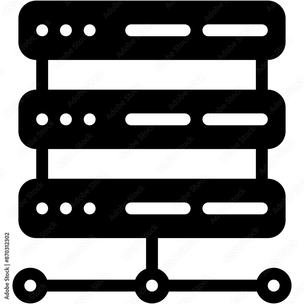 Vector Icon Server, Technology, Network, File, Hosting Vector Icon Server, Technology, Network, File, Hosting