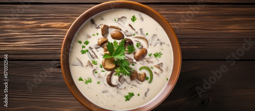 Top-down view of a bowl of ...