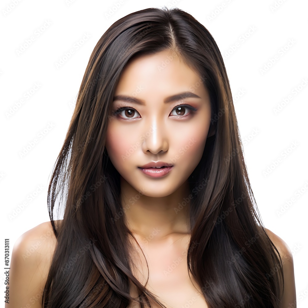 Beautiful Asian Woman with Long Black Hair. Beautiful Asian Woman with Long Black Hair.