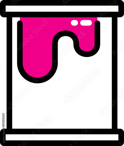 Paint bucket line icon