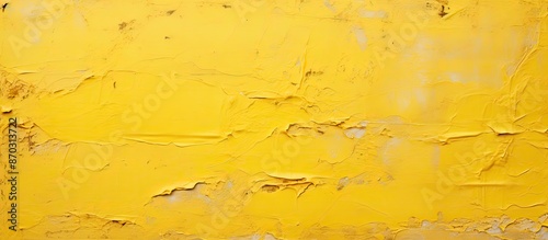 Texture of yellow paint pee...