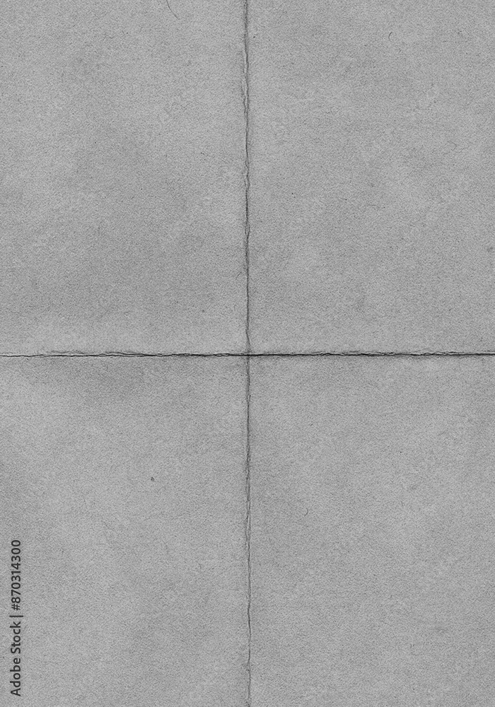 Fototapeta premium Rough a4 paper, Damaged Grunge Wrinkled Creased Folded Paper Cut. Distressed effect, Overlay Poster Texture. Dust and Scratch. Surface Texture Background.