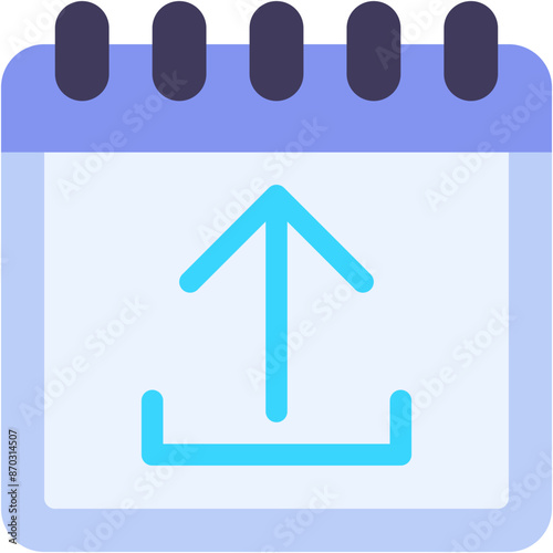 Vector Icon Upload, Calendar, Time And Date, Share, Event