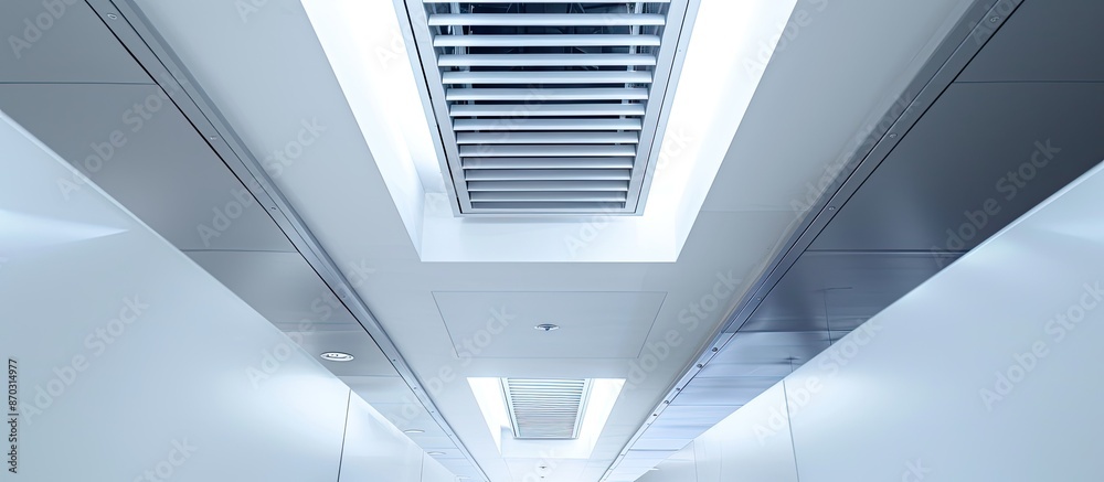 Obraz premium air ventilation white on a ceiling . with copy space image. Place for adding text or design