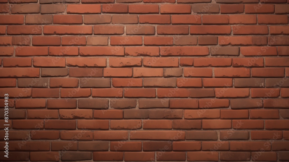 A detailed image showcasing the uniformity and texture of a red brick wall, suitable for backgrounds or patterns A detailed image showcasing the uniformity and texture of a red brick wall, suitable for backgrounds or patterns
