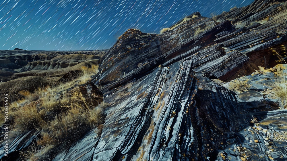 The stunning rock formations display rugged natural beauty. The stunning rock formations display rugged natural beauty.