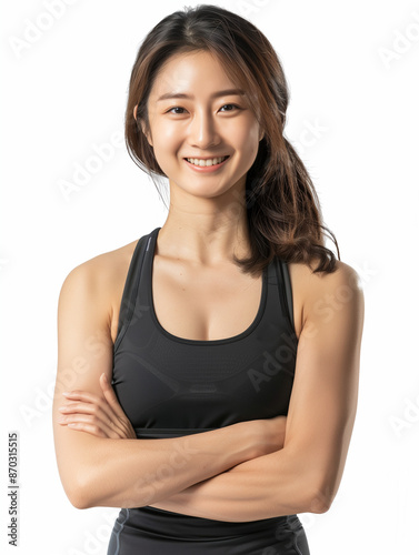 Smiling female Asian teenag...