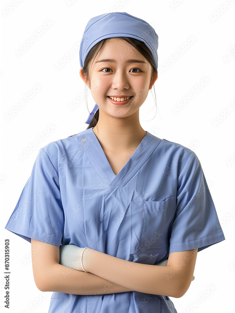 female Asian doctor isolated on white background female Asian doctor isolated on white background