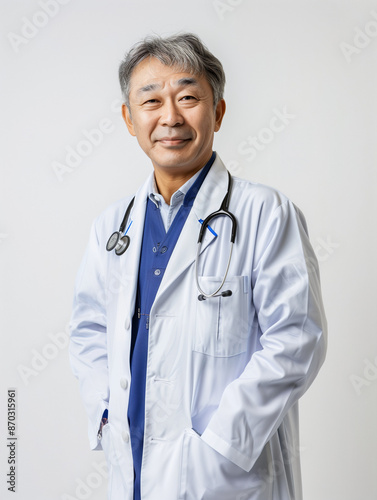 portrait of a old Asian mal...