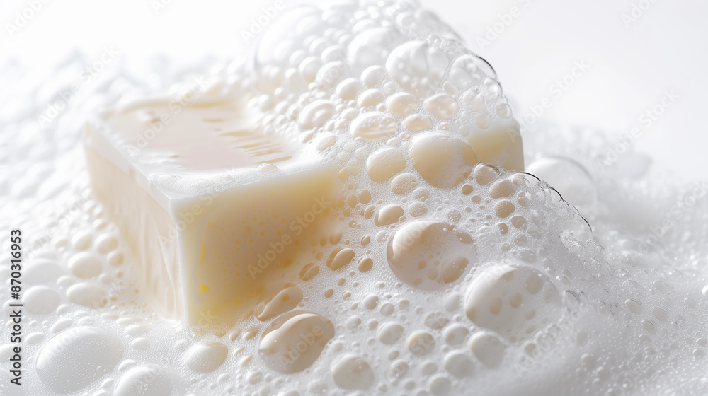 soap and foam isolated on white background soap and foam isolated on white background