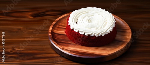 Red velvet cake with white ...