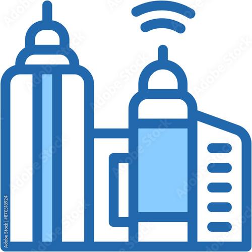 Vector Icon Smart City, Electronics, Flying, Modern, Future