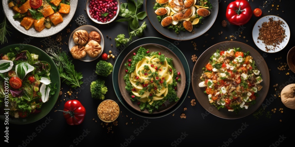 Gourmet Salad Platter with Fresh Ingredients Gourmet Salad Platter with Fresh Ingredients