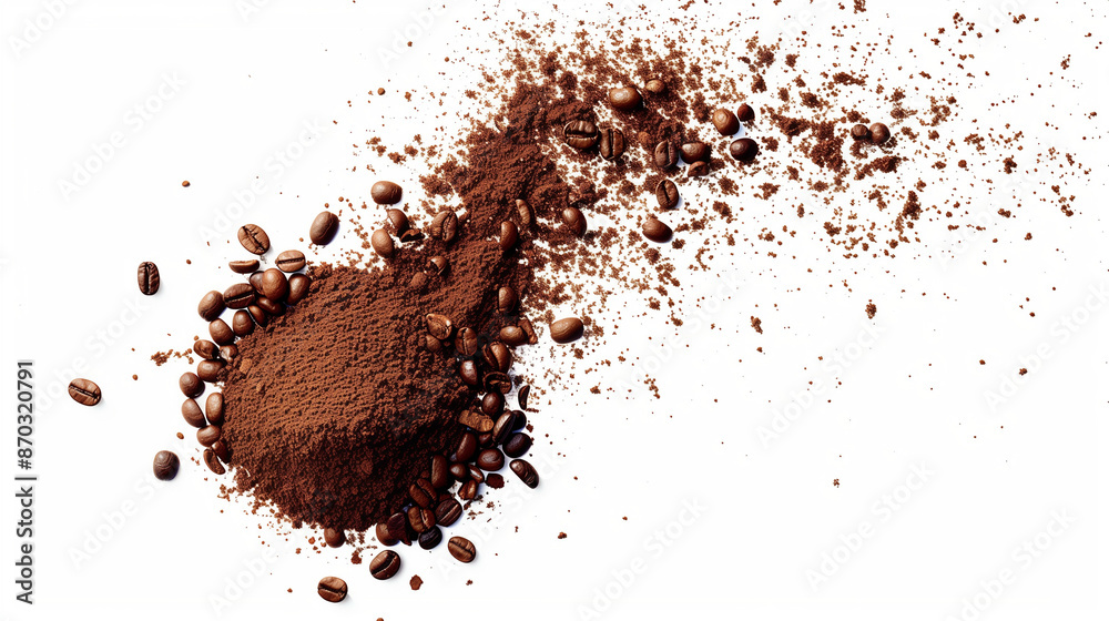 coffee power spread isolated on white background coffee power spread isolated on white background