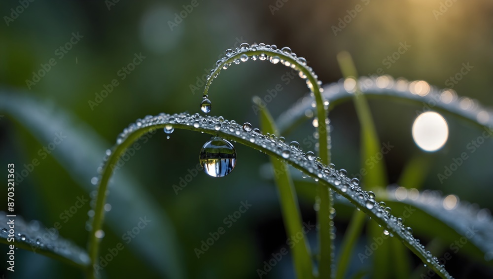 The fleeting beauty of dewdrops reflecting the first light of day ai_generated The fleeting beauty of dewdrops reflecting the first light of day ai_generated
