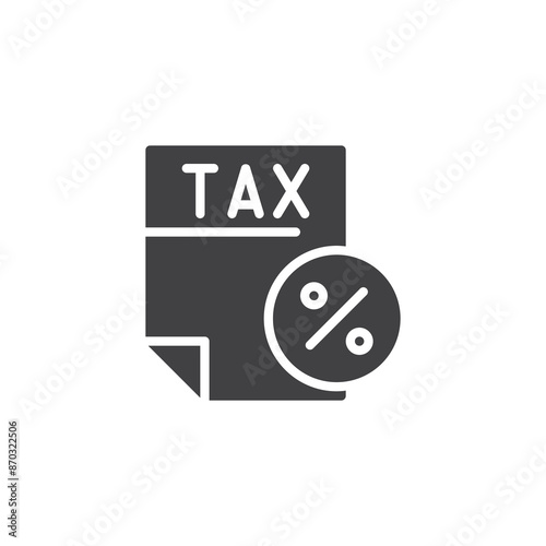 Percentage tax form vector icon