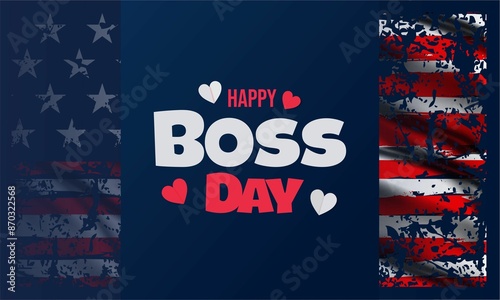 Happy Boss's Day poster, background. Vector
  photo